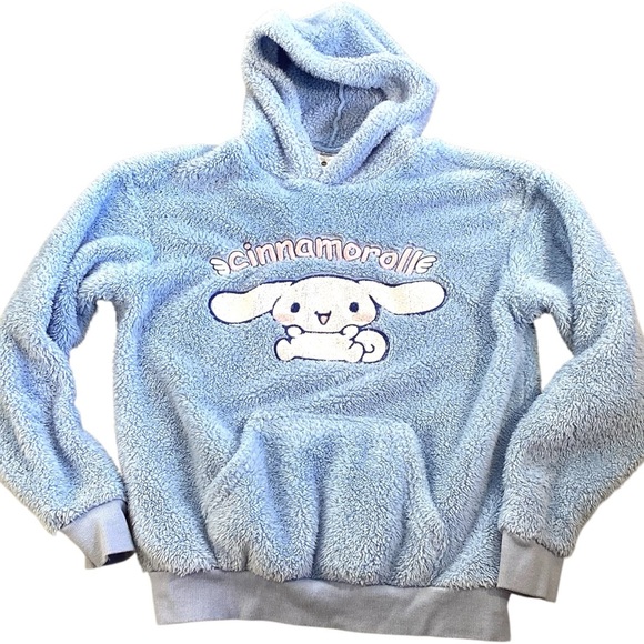 Sanrio Cinnamoroll Woobie Graphic Hoodie Sweatshirt - Light Blue, Small - Picture 1 of 8
